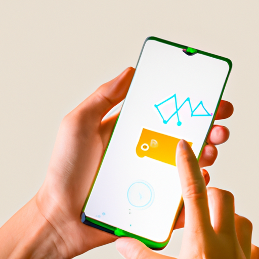 Image showing a person using a smartphone to consume digital media